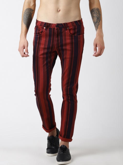 

Blue Saint Men Red Slim Fit Mid-Rise Clean Look Jeans