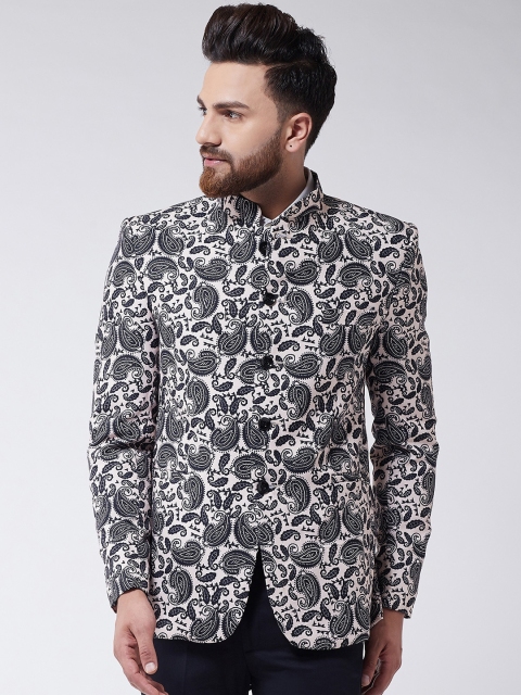 

SOJANYA Men Black Printed Blazer