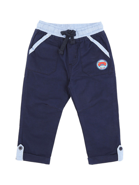

Pantaloons Baby Boys Navy Blue Regular Fit Solid Joggers