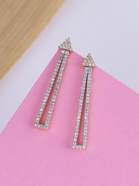 

Voylla Gold-Plated Handcrafted Geometric Drop Earrings