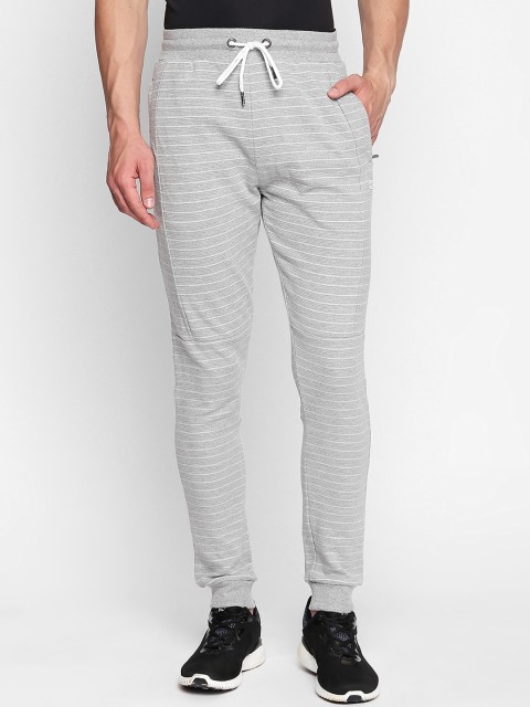 

Ajile by Pantaloons Men Grey Regular Fit Striped Joggers