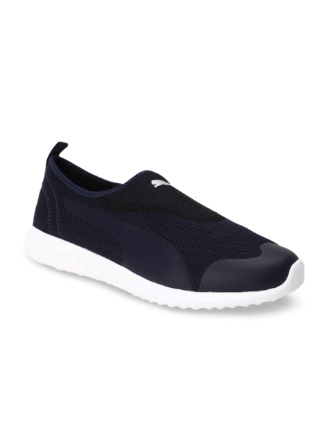 

Puma Unisex Navy Blue Mesh Concave 3 MU Slip On IDP Running Shoes