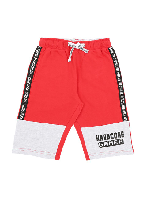 

Pantaloons Junior Boys Red Colourblocked Regular Fit Regular Shorts