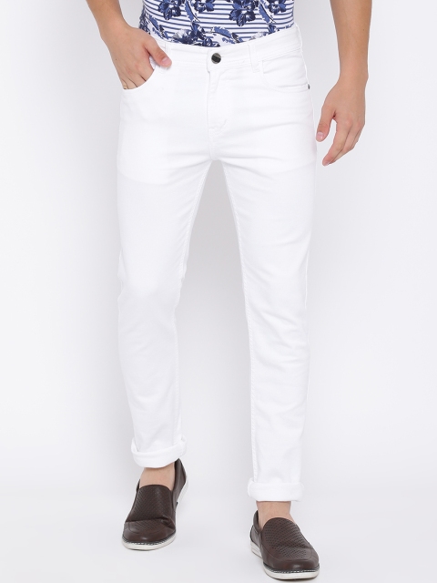 

FEVER Men White Slim Fit Mid-Rise Clean Look Stretchable Jeans