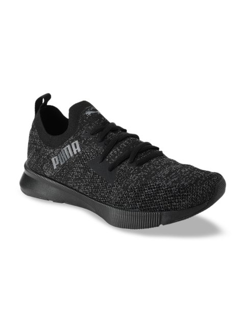 

Puma Men Black Mesh Running Flyer Runner Engineer Knit Shoes