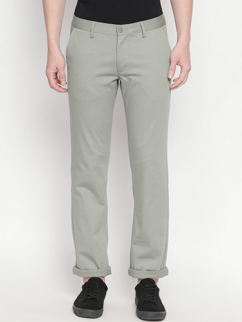

Basics Men Green Slim Fit Solid Regular Trousers