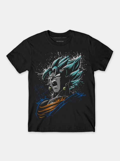 

THREADCURRY Boys Black Goku Dragon Print Tshirt