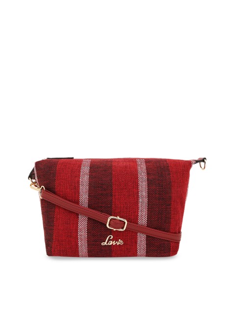 

Lavie Women Red Striped Sling Bag