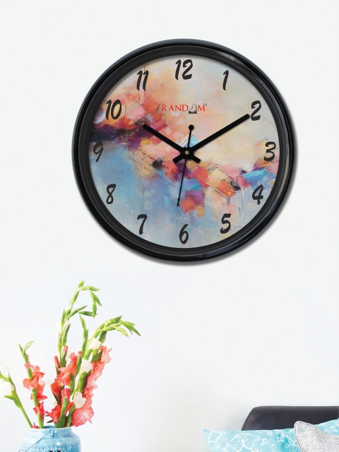 

RANDOM Multicoloured Round Printed Analogue Wall Clock, Multi