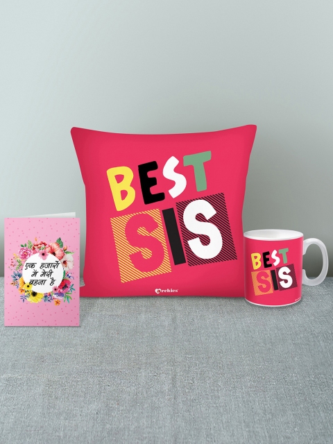 

Archies Red & Pink Rakhi Combo Best Sis Gift Set