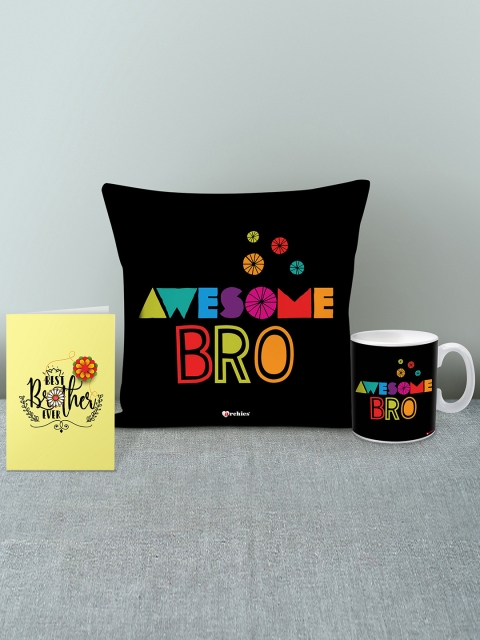 

Archies Black & Yellow Rakhi Combo Gift Set