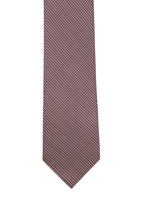 

Calvadoss Red & White Woven Design Broad Tie