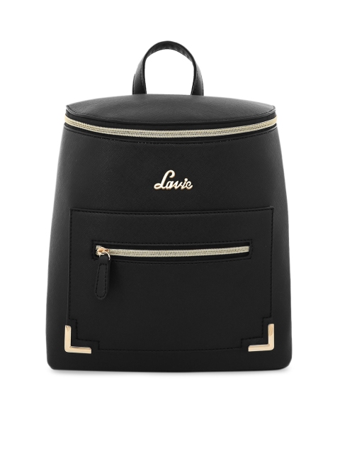 

Lavie Women Black Solid Backpack