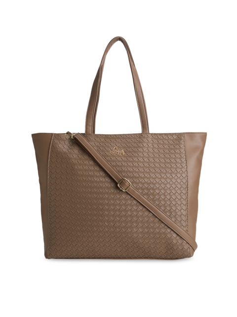 

Lavie Brown Self Design Shoulder Bag