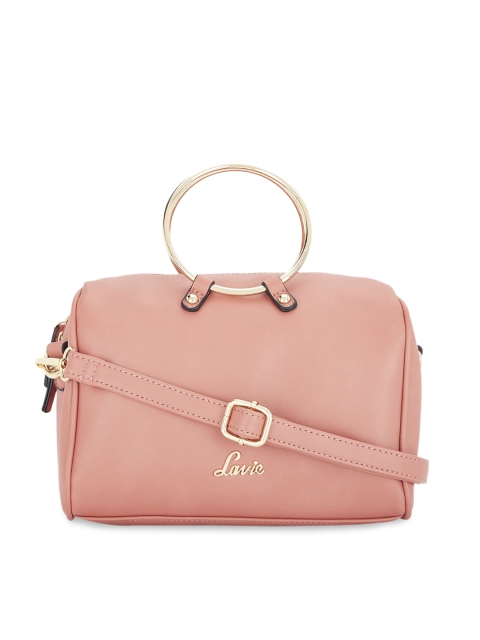 Pink Solid Handheld Bag