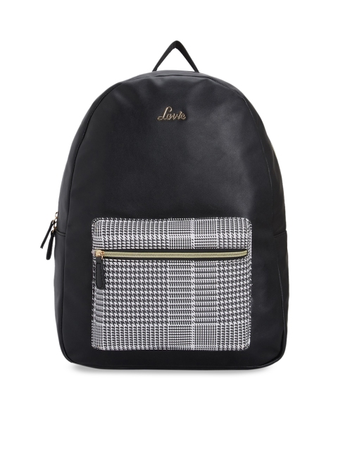 

Lavie Women Black Checked Backpack