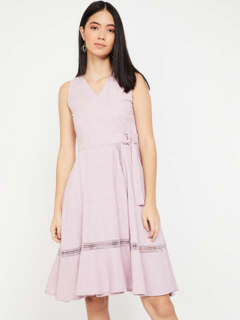 

CODE by Lifestyle Women Lavender Wrap Dress