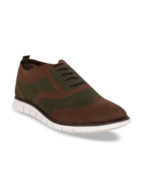 

Duke Men Brown & Olive Green Sneakers