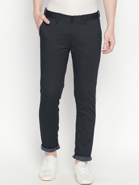 

Basics Men Grey Tapered Fit Solid Regular Trousers