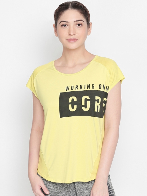 

Ajile by Pantaloons Women Yellow Printed Top