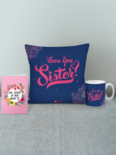 

Archies Blue & Pink Rakhi Combo Gift Set