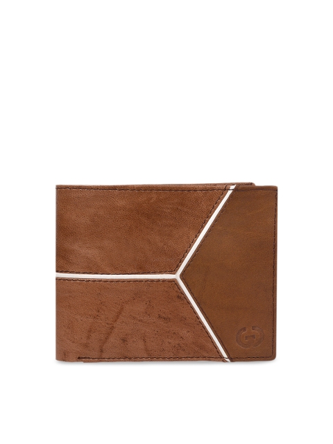 

Greywood Men Brown Solid Leather Two Fold Wallet