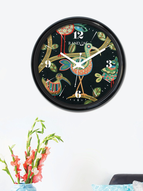 

RANDOM Black & Red Round Printed Analogue Wall Clock RC-6459