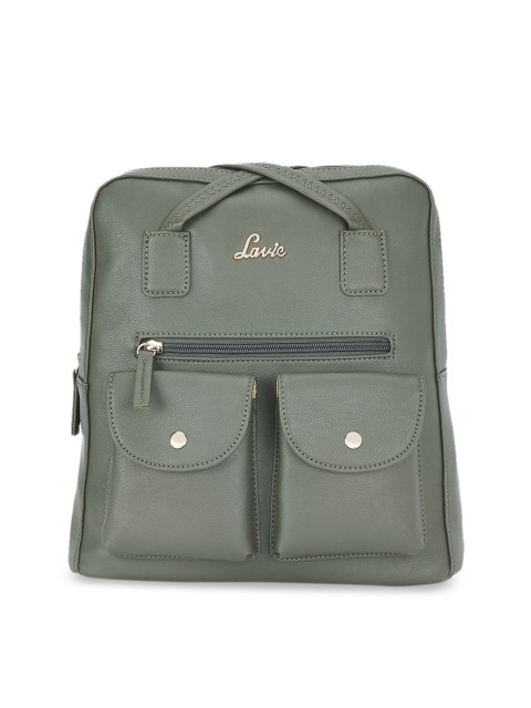 

Lavie Women Green Solid Backpack