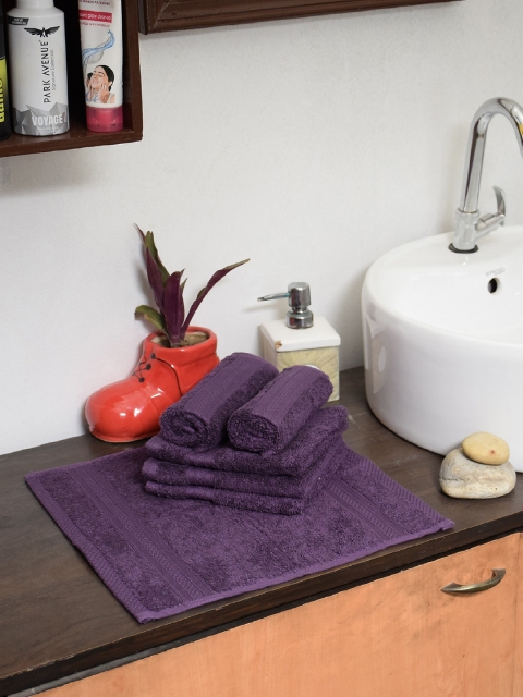 

Avira Home Set of 6 Purple 600 GSM Cotton Face Towels