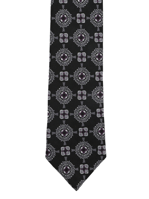 

Calvadoss Black Woven Design Broad Tie