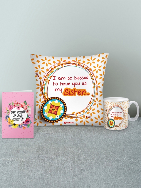 

Archies Multicoloured Rakhi Combo Gift Set, White