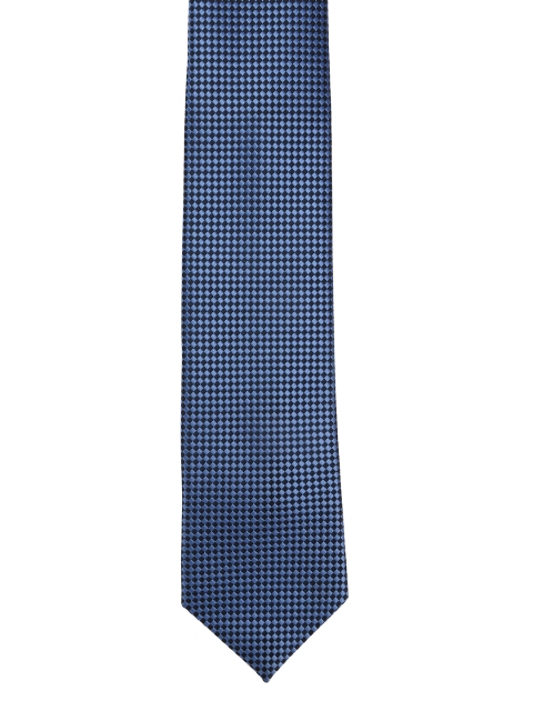 Calvadoss Blue Woven Design Broad Tie