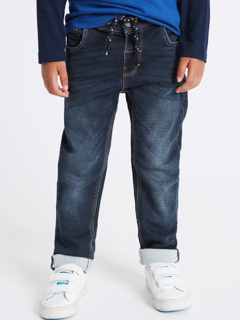

Marks & Spencer Boys Blue Regular Fit Mid-Rise Clean Look Stretchable Jeans