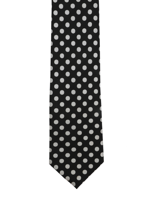 

Calvadoss Black & White Woven Design Broad Tie