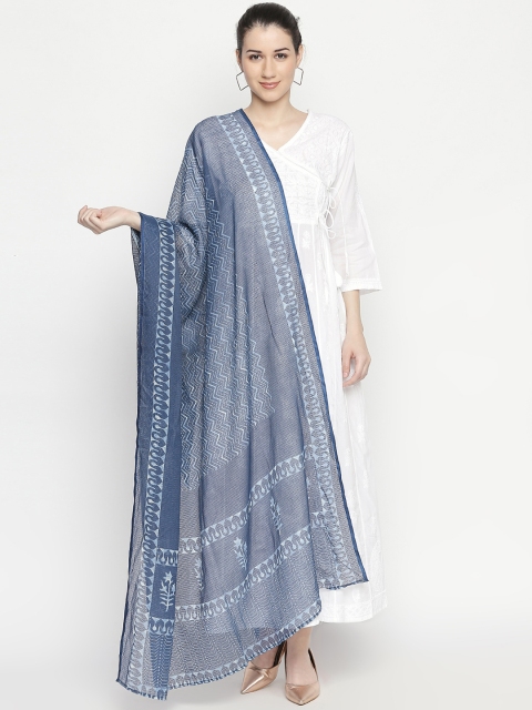 

RANGMANCH BY PANTALOONS Blue Printed Dupatta