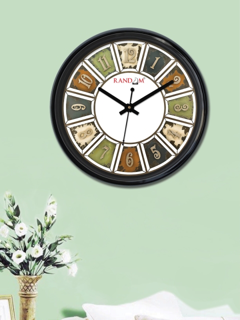 

RANDOM Multicoloured Round Printed 30 cm Analogue Wall Clock, Multi
