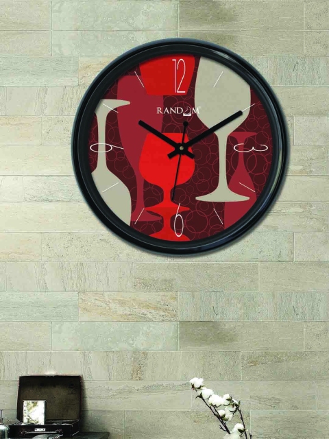 

RANDOM Multicoloured Round Printed Analogue Wall Clock (30cm X 30cm X 2cm), Multi