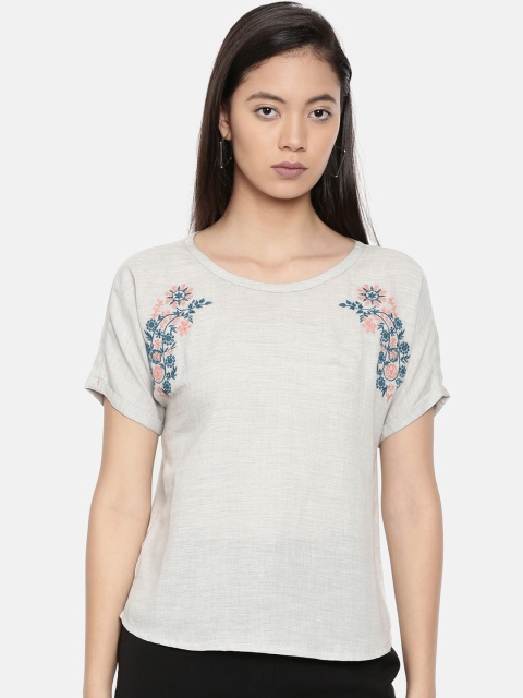 

Chumbak Women Grey Ethnic Top