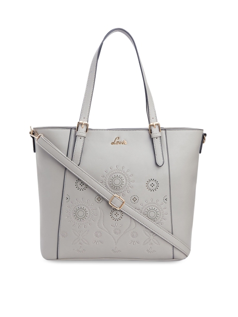 

Lavie Grey Self Design Shoulder Bag