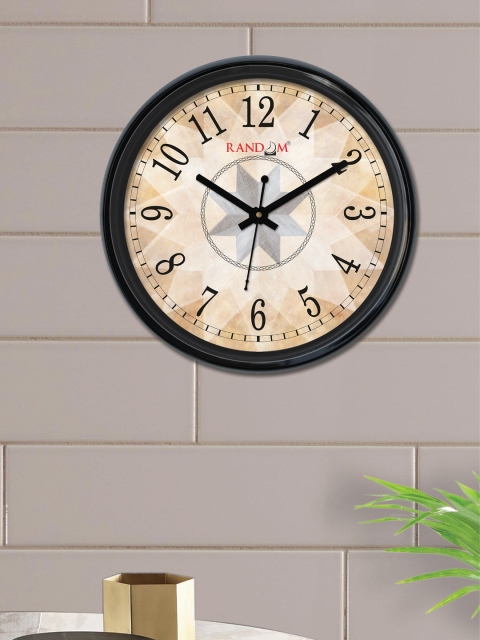 

RANDOM Beige Round Printed 30cm Analogue Wall Clock