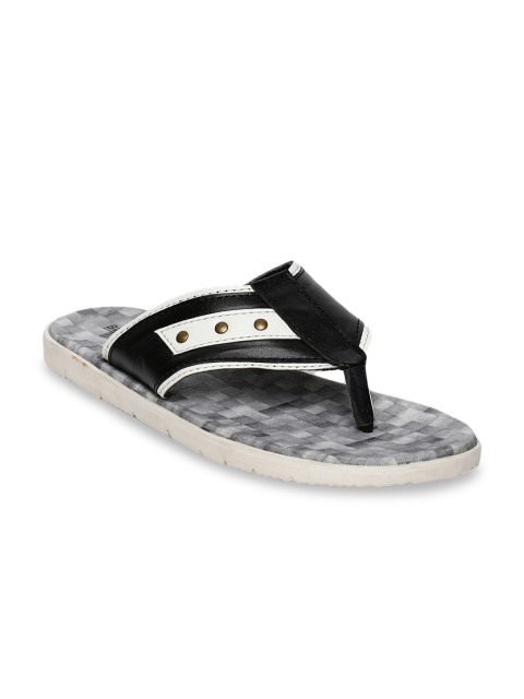 

Blue Saint Men Grey & Black Colourblocked Slip-On