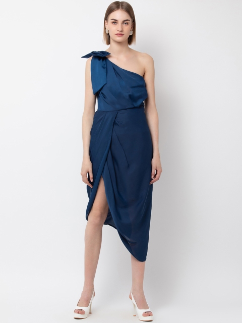 

DODO & MOA Women Navy Blue Solid Sheath Dress