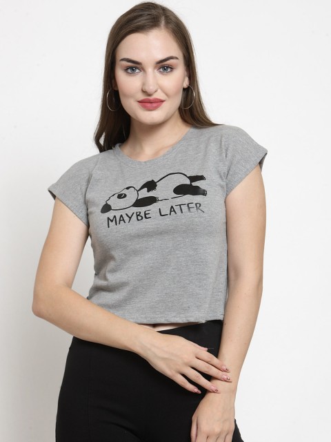 

Everlush Women Grey Printed Top