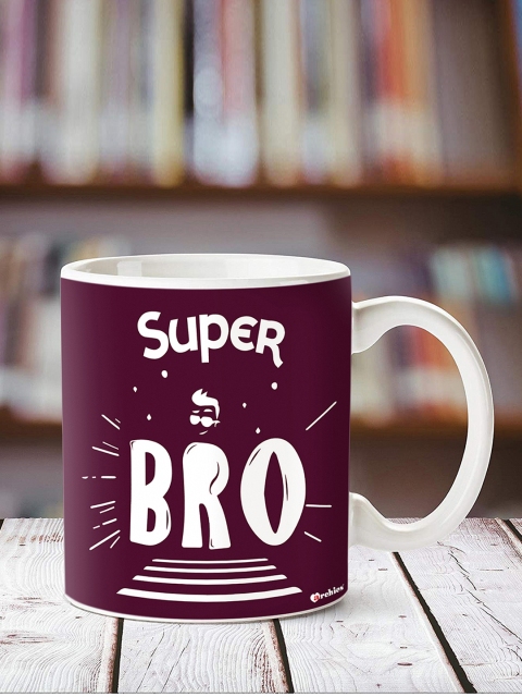 

Archies Burgundy & White Printed Ceramic Coffee Mug