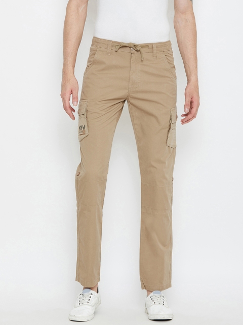 

Wear Your Mind Men Beige Regular Fit Solid Cargos