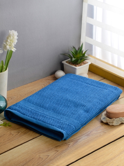 

Softweave Men Blue Self Design 350 GSM Bath Towel