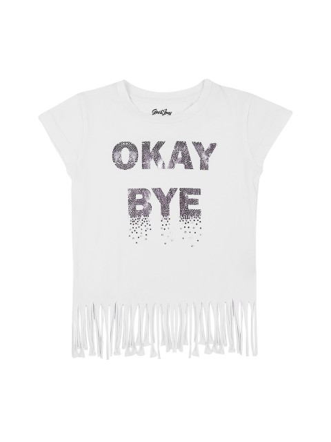 

Gini and Jony Girls White Printed Top