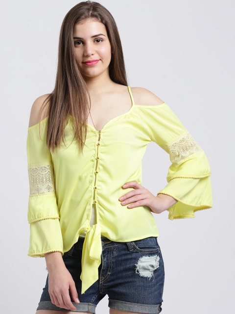 

Sibi Women Yellow Solid Top