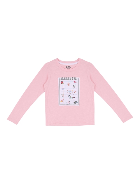 

Gini and Jony Girls Pink Printed Top