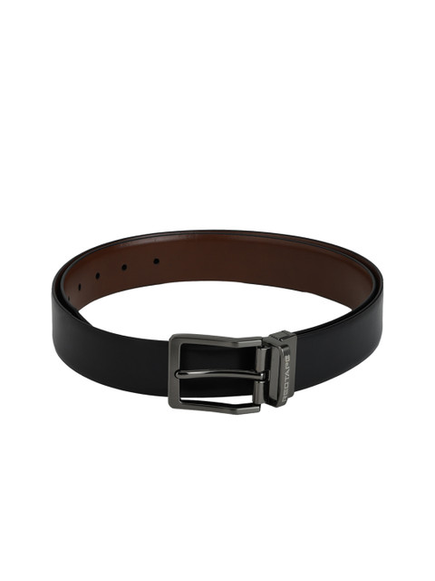 

Red Tape Men Black & Brown Solid Leather Reversible Belt